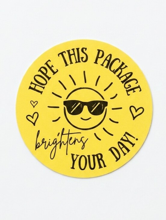 vixen676 Other - 3/$15 50 Pcs Yellow 2" Round Stickers Hope This Package Brightens Your Day